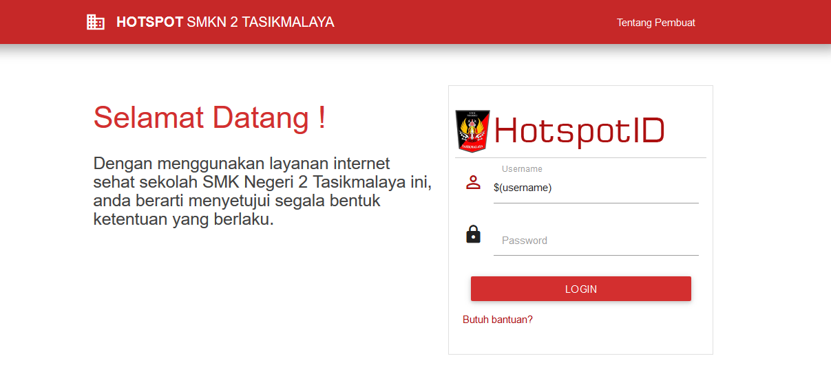 Download Login Page Hotspot Mikrotik Sekolah SMK